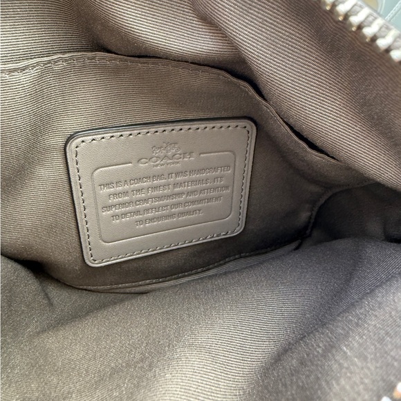 Coach Leather Crossbody in Grey with Silver Logo - Picture 7 of 7